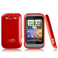 Boostar TPU soft skin cases covers for HTC Wildfire S A510e G13 - Red