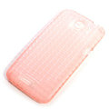 ROCK Magic cube TPU soft Cases Covers for HTC One X Superme Edge S720E - Pink