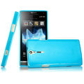 IMAK Colorful Jelly Cases Skin Covers for Sony Ericsson LT26i Xperia S - Blue
