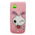 Cartoon Lover Rabbit Hard Cases Skin Covers for Nokia C5-03 - Pink