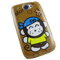 Cartoon Monkicni Hard Cases Covers for HTC Touch2 T3333 A3380 Wildfire G8 - Brown