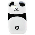 Cartoon Panda Hard Cases Skin Covers for Samsung S5360 Galaxy Y I509 - Black