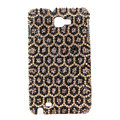 Bling Leopard S-warovski Crystals Cases Covers For Samsung Galaxy Note i9220 N7000 - Brown