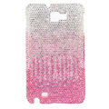 Bling S-warovski Crystals Cases Covers For Samsung Galaxy Note i9220 N7000 - Gradient Pink