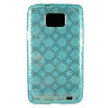 TPU Soft Skin Cases Covers for Samsung i9100 i9108 Galasy S II S2 - Blue