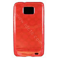 TPU Soft Skin Cases Covers for Samsung i9100 i9108 Galasy S II S2 - Red