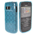 TPU Soft Skin Silicone Cases Covers for Nokia E6 - Blue