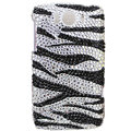 Bling Zebra Crystals Cases Covers for HTC Sensation XL Runnymede X315e G21 - Black