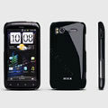ROCK Colorful Glossy Cases Skin Covers for HTC Sensation 4G Z710e Z715e G14 G18 - Black