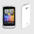 ROCK Colorful Glossy Cases Skin Covers for HTC Wildfire S A510e G13 - White