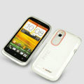 Tourmate Thin Soft Skin Cases Covers for HTC T328W Desire V - White