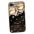 Bling Bowknot Crystal Cases Diamond Covers for iPhone 4G/4S - Black