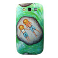 Painting Lovers TPU Soft Cases Covers for Samsung I9300 Galaxy SIII S3 - Green