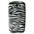 Painting Zebra TPU Soft Cases Covers for Samsung I9300 Galaxy SIII S3 - Black