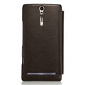 Nillkin leather Cases Holster Covers for Sony Ericsson LT26i Xperia S - Brown