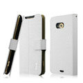 IMAK Slim leather Cases Luxury Holster Covers for HTC X720d One XC - White
