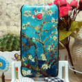 Luxury Painting Apricot Hard Cases Skin Covers for HTC X720d One XC - Blue