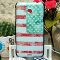 Luxury Painting USA American Flag Hard Cases Skin Covers for HTC X720d One XC - Red