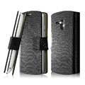 IMAK Slim leather Cases Luxury Holster Covers for Sony Ericsson MT25i Xperia neo L - Black