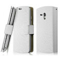 IMAK Slim leather Cases Luxury Holster Covers for Sony Ericsson MT25i Xperia neo L - White
