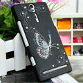 Bling Butterfly Crystals Cases Hard Covers for Sony Ericsson LT26i Xperia S - Black