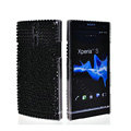 Bling Rhinestone Crystal Cases Covers for Sony Ericsson LT26i Xperia S - Black
