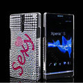 Bling Sexy Rhinestone Crystal Cases Covers for Sony Ericsson LT26i Xperia S - White