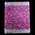 Bling Crystal Cases Diamond Rhinestone Hard Covers for iPad 2 / The New iPad - Purple