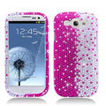 Hot Bling Crystal Cover Rhinestone Diamond Cases For Samsung Galaxy S III 3 i9300 I9308 - Pink