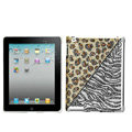 Leopard Bling Crystal Cases Diamond Rhinestone Hard Covers for iPad 2 / The New iPad - Brown