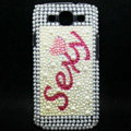 Sexy Bling Crystal Cover Diamond Rhinestone Cases For Samsung Galaxy S III 3 i9300 I9308 - White