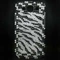 Zebra Bling Crystal Cover Diamond Rhinestone Cases For Samsung Galaxy S III 3 i9300 I9308 - Black