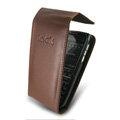 IMAK Flip leather Cases Holster Covers for Nokia E72 - Coffee