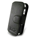 IMAK Side Flip leather Cases Holster Covers for Nokia N97 mini - Black