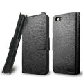 IMAK Slim leather Cases Luxury Holster Covers for HTC One V Primo T320e - Black