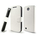 IMAK Slim leather Cases Luxury Holster Covers for Lenovo A790e - White