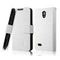 IMAK Slim leather Cases Luxury Holster Covers for Huawei C8825D U8825D G330D G330C - White