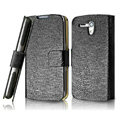 IMAK Slim leather Cases Luxury Holster Covers for Huawei U8818 Ascend G300 - Black