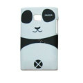 Cartoon Panda Matte Cases Hard Covers for LG Optimus L3 E400 - Black