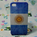 Retro Argentina flag Hard Back Cases Covers for iPhone 4G/4GS