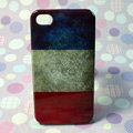 Retro France flag Hard Back Cases Covers for iPhone 4G/4GS