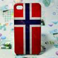 Retro Norway flag Hard Back Cases Covers for iPhone 4G/4GS