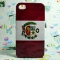 Retro Peru flag Hard Back Cases Covers for iPhone 4G/4GS