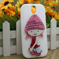 Pirate Girl Silicone Cases Skin Covers for HTC T528t One ST - White