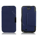 Side Flip leather Cases luxury Holster Skin for Samsung N7100 GALAXY Note2 - Blue