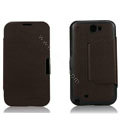 Side Flip leather Cases luxury Holster Skin for Samsung N7100 GALAXY Note2 - Brown