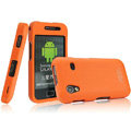 IMAK Armor Knight Full Cover Matte Color Shell Hard Cases for Samsung Galaxy Ace S5830 i579 - Orange