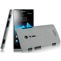 IMAK Cowboy Shell Quicksand Hard Cases Covers for Sony Ericsson LT28i Xperia ion - Gray