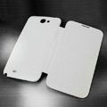 Battery back Cover Siamese holster leather cases Skin for Samsung N7100 GALAXY Note2 - White