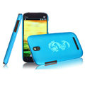 IMAK Ultrathin Dragon Color Covers Hard Cases for HTC T528t One ST - Blue